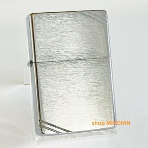 ZIPPO 230 フラットトップ ブラッシュクローム ダイアゴナルライン 1937 復刻 ジッポーライター