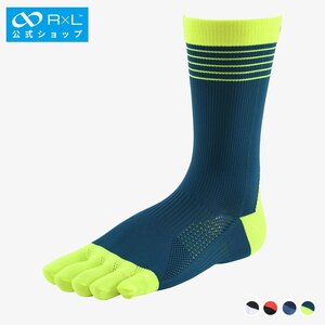R×La-ru L BK-FIVE bike grip socks (5 fingers ) men's lady's road bike navy / blue S size 4547057032357