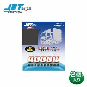 ジェットイノウエ ハロゲンバルブ H3 DC24V HB-001 色温度4000K 1100LM バルブ2個入り 太管タイプ 耐震設計 車検対応