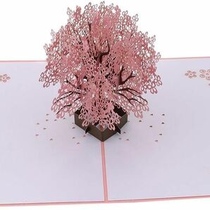 MARUIKAO 「桜」3D 立体 ポップアップ グリーティングカード 結婚式 記念日 プレゼント 封筒付き