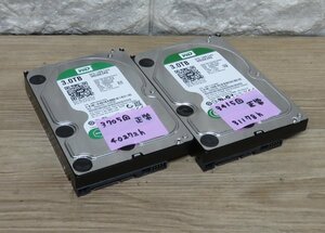 ★≪中古品≫WD HDD 3.5 3T WD30EZRX 2台[t24051621]