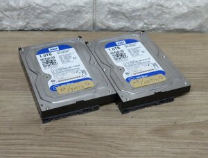 ★≪中古品≫WD HDD 3.5 1T WD10EZRZ x2台[t24052315]