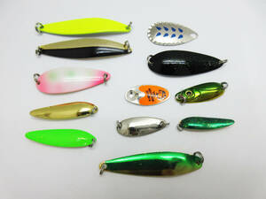 GN-2541《ルアー スプーン 12点セット》KIRA-7/AbuGarcia DROPPEN/Jealousy/MEGABASS/VIBRIC ROOSTER TAIL/Bite/PAGOS/PURE など★