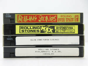 GN-2717{VHS/ videotape 4 pcs set } low ring Stone z/ROLLING TONES*R10.BRAZIL/FLORIDA/OVER SPAIN/AT THE MAX AIR EDITION*