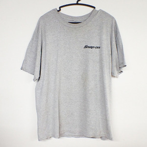 RB2-015【Tシャツ】snap-on/スナップオン★グレー★霜降り★バックプリント★胸ロゴ★USA アメリカ古着★ビンテージ★