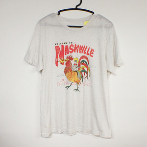 RB1-256【Tシャツ】WELCOME TO NASHVILLE★スーベニアT★プリント★グレー★霜降り★杢★USA アメリカ古着★ビンテージ★
