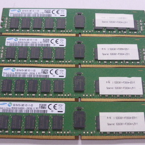 メモリ サーバーパソコン用 Samsung DDR4-2400 (PC4-19200) ECC Registered 8GBx4枚 合計32GB 起動確認済です M393A1G40DB1-CRC0Qの画像1