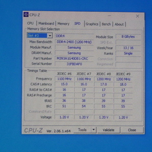 メモリ サーバーパソコン用 Samsung DDR4-2400 (PC4-19200) ECC Registered 8GBx4枚 合計32GB 起動確認済です M393A1G40DB1-CRC0Qの画像7