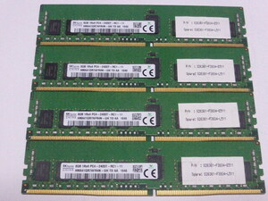 メモリ サーバーパソコン用 SK hynix DDR4-2400 (PC4-19200) ECC Registered 8GBx4枚 合計32GB 起動確認済です HMA41GR7AFR4N-UH②