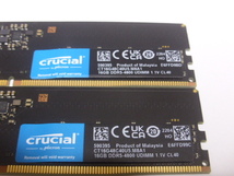 メモリ デスクトップパソコン用 Crucial DDR5-4800 PC5-38400 16GBx2枚 合計32GB 起動確認済みです_画像2