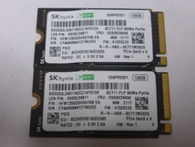 SK hynix SSD M.2 NVMe Type2242 Gen 3x4 128GB 2枚セット 正常100%判定 BC711 中古品です HFM128GD3HX015N②_画像1