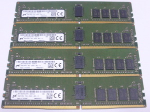  память сервер персональный компьютер для Micron DDR4-2933 (PC4-23400) ECC Registered 16GBx4 листов всего 64GB пуск проверка произведен MTA18ASF2G72PZ-2G9E1UI①