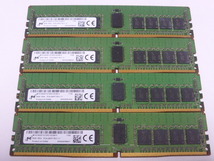 メモリ サーバーパソコン用 Micron DDR4-2400 (PC4-19200) ECC Registered 8GBx4枚 合計32GB 起動確認済です MTA18ASF1G72PZ-2G3B1II_画像1