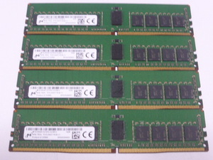  память сервер персональный компьютер для Micron DDR4-2400 (PC4-19200) ECC Registered 8GBx4 листов всего 32GB пуск проверка произведен MTA18ASF1G72PZ-2G3B1II①