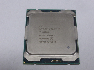 INTEL CPU Core i7 6800K 6コア12スレッド 3.40GHZ SR2PD FCLGA2011-3 CPUのみ 起動確認済です