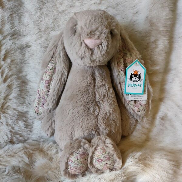 JELLYCAT BASHFUL BLOSSOM Bea Beige Bunny Medium ぬいぐるみ ジェリーキャット