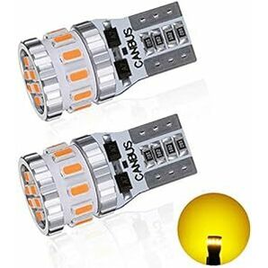 T10 LED アンバー 爆光 2個 キャンセラー内蔵 LED T10 車検対応 3014LEDチップ18連 12V 車用 ポジシの画像1