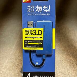 エレコム USB3.0 ハブ 4ポート ブルー U3H-A416B(BLUE)