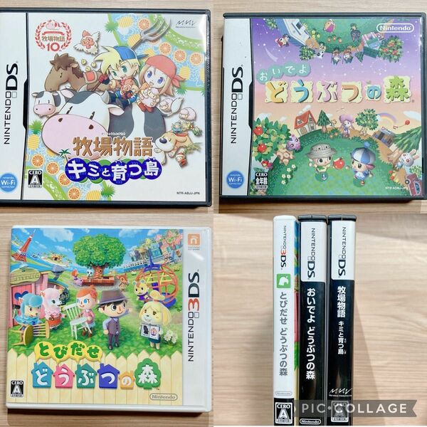 ニンテンドーDS 3DS ソフトセット　牧場物語　どうぶつの森