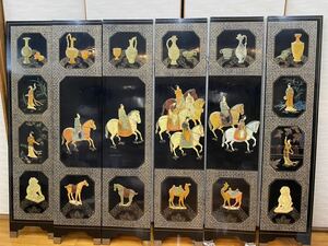  folding screen China antique super high class goods written guarantee equipped . Akira city museum 