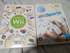 Wiiソフト２本セット　任天堂　Wiiスポーツ　はじめてのWii