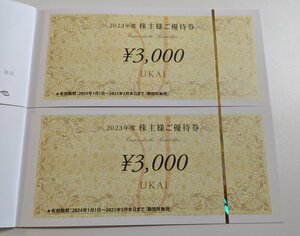  акционерное общество ...UKAI акционер . пригласительный билет 3,000 иен минут .2 листов 2024.1.1~2025.2 конец 