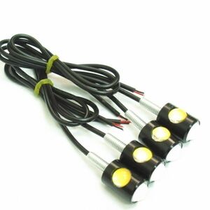 LED マイクロ ミニ ウインカー オートバイ 超小型 スモール アンバー LEDウインカー 4個セット 12V 汎用