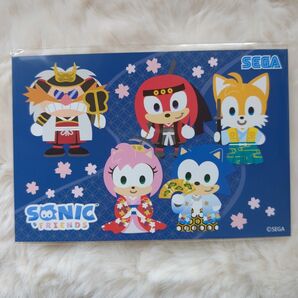 SONIC＆FRIENDS ソニック&フレンズ　ポストカード　ジョイポリス　特典　ナックルズ　エミー　テイルス　エッグマン