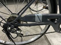 【直接引き取りのみ】自転車　ママチャリ　6速　27インチ　グレー　LEDオートライト　鍵有り　ジャンク_画像7