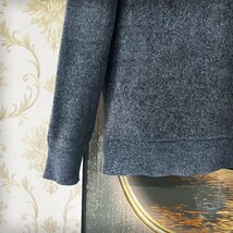 ★★最高峰EU製＆定価5万◆UABONI*Paris*セーター*ユアボニ*パリ発◆カシミヤ100％ 裏起毛 防寒 保温 高級刺繍 シンプル カジュアル M/46_画像7