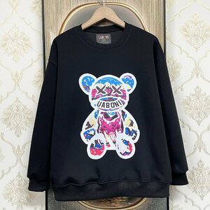  popular EU made & regular price 4 ten thousand *UABONI*Paris* sweatshirt *yuaboni* Paris departure * on goods piece ... bear colorful long sleeve cut and sewn unisex 2XL/52 size 