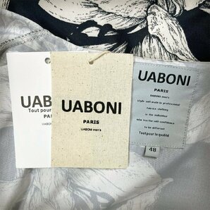 個性EU製＆定価3万◆UABONI*Paris*アロハシャツ*フランス*パリ発◆高級 薄手 快適 総柄 半袖 開襟シャツ おしゃれ カジュアル L/48サイズの画像8