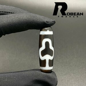 絶賛 EU製 定価5万円★ROBEAN・チベット天珠★パワーストーン アクセサリー 天然石 金運 お守り プレゼント 約38.7*12.5mm 1004T055