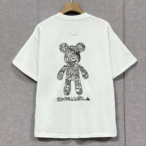 人気・半袖Tシャツ 定価2万◆Emmauela・イタリア・ミラノ発◆上質 吸汗 通気 ソフト 個性 クマ プルオーバー カットソー ストリート 夏 XL