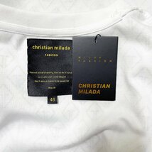 定価4万★christian milada・ミラノ発・長袖Tシャツ★上品 薄手 快適 総柄 ラインストーン トレーナー カットソー 秋冬 日常 M/46サイズ_画像8