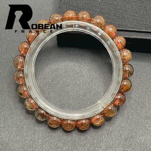 高級 EU製 定価7万円★ROBEAN・ブラウンルチルクォーツ★ブレスレット パワーストーン 天然石 綺麗 金運 お守り 8.5-9.1mm 1001G1145