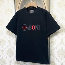 人気EU製＆定価2万◆UABONI*Paris*半袖Tシャツ*ユアボニ*パリ発◆エジプト綿 快適 薄手 ソフト ロゴ カットソー スウェット 個性 夏 L/48_画像8