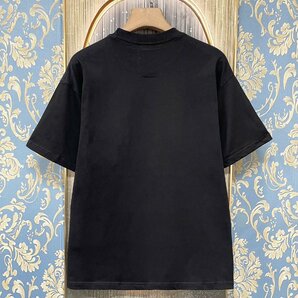 定価2万★christian milada・ミラノ発・半袖Tシャツ★高級 コットン100％ 速乾 通気 スウェット アメカジ カッコイイ スタイリッシュ M/46の画像2