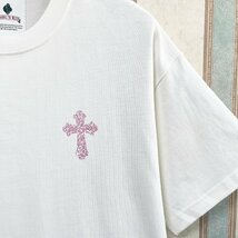 高級 定価2万 FRANKLIN MUSK・アメリカ・ニューヨーク発 半袖Tシャツ 上質 薄手 吸汗速乾 個性 ICT カシューナッツ柄 トップス サイズ2_画像5