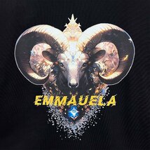 絶賛・半袖Tシャツ 定価2万◆Emmauela・イタリア・ミラノ発◆コットン100％ 通気 快適 おひつじ座 オシャレ トップス カッコイイ 普段着 XL_画像6