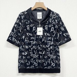 新作ヨーロッパ製※定価2万◆ブルガリア発※RISELIN 半袖Tシャツ 薄手 速乾 透かし 個性 折り襟 トップス スウェット 夏服 レディース M