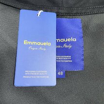 高級・パーカー 定価3万◆Emmauela・イタリア・ミラノ発◆綿100% 上質 薄手 お洒落 スウェット バラ ロゴ プルオーバー 男女兼用 XL/50_画像8