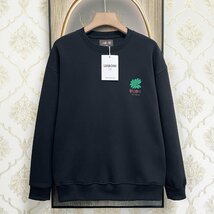 個性EU製＆定価4万◆UABONI*Paris*トレーナー*ユアボニ*パリ発◆上品 お洒落 シンプル フラワー スウェット プルオーバー 春 日常 L/48_画像2