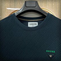 一枚限定EU製＆定価5万◆UABONI*Paris*プルオーバー*ユアボニ*パリ発◆豪華シルク/カシミヤ混 ソフト 凹凸 オシャレ スポーツ 日常着 2XL_画像3