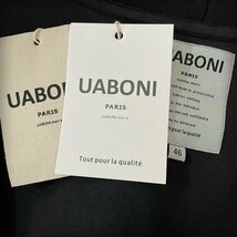 ★★最上級EU製＆定価4万◆UABONI*Paris*パーカー*ユアボニ*パリ発◆米国産スーピマコットン サガラ刺繍 英字 ストリート感 カレッジ L/48_画像10