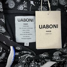 最高峰EU製＆定価4万◆UABONI*Paris*ユアボニ*パーカー*フランス◆スーピマ綿 薄手 カジュアル ICT カシューナッツ柄フーディジャケット2XL_画像7