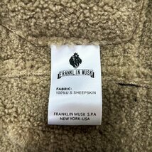 最高級 定価12万 FRANKLIN MUSK・アメリカ・ニューヨーク発 レザージャケット 高品質羊革 厚手 ライダース 裏起毛 ボマージャケット 3_画像9