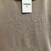 高級EU製＆定価4万◆UABONI*Paris*パーカー*ユアボニ*パリ発◆上質 快適 オシャレ 英字 カットソー プルオーバー スウェット 個性 日常 L_画像5