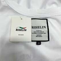 上級ヨーロッパ製※定価2万◆ブルガリア発※RISELIN 半袖Tシャツ コットン100％ 通気 速乾 ラインストーン キラキラ 竹柄 男女兼用 XL/50_画像9