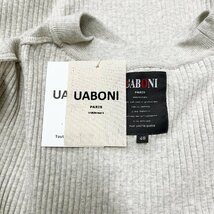 高級EU製＆定価3万◆UABONI*Paris*サマーニット*ユアボニ*パリ発◆高品質ウール ストレッチ 吸湿 快適 刺繍 半袖Tシャツ カジュアル 2XL_画像7